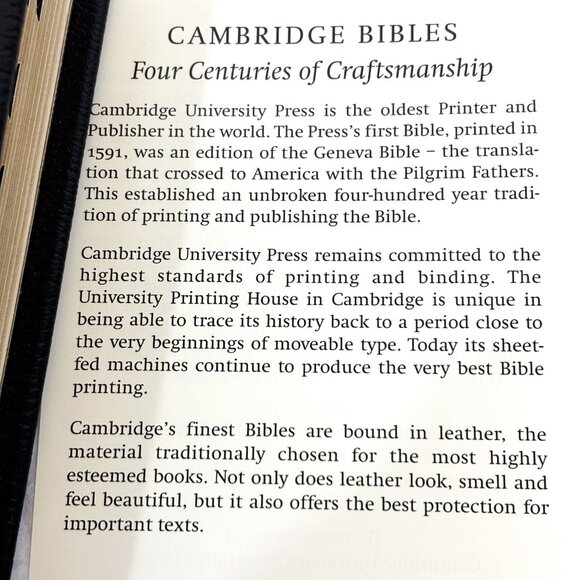 KJV Personal Concord Reference Bible Black French Morocco Leather KJ463:XRI NWT - Picture 12 of 16